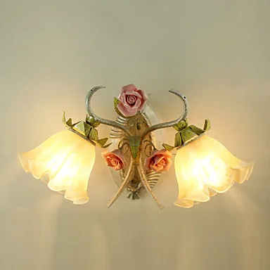 Led lámparas de pared de estilo rústico flor floral diseño ... De diseño Candelabros Pared