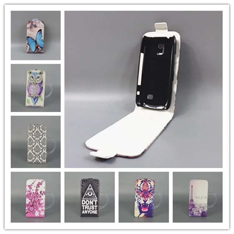 

For Nokia 308 309 / Asha 308 309 N308 N309Hot Pattern Cute PrintingVertical Flip Cover Open Down/up Back Cover filp leather case