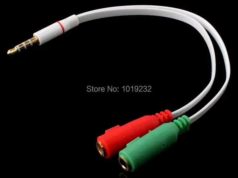 VoiceJoy dual 3.5mm jack to smartphone 3.5mm plug adapter cable PC