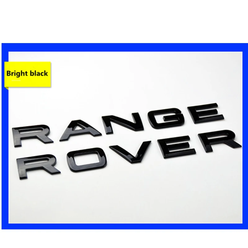 Высокое качество глянцевый черный серебристый хром буквы капот багажника табличка с эмблемой Фирменная пластинка для RANGE ROVER