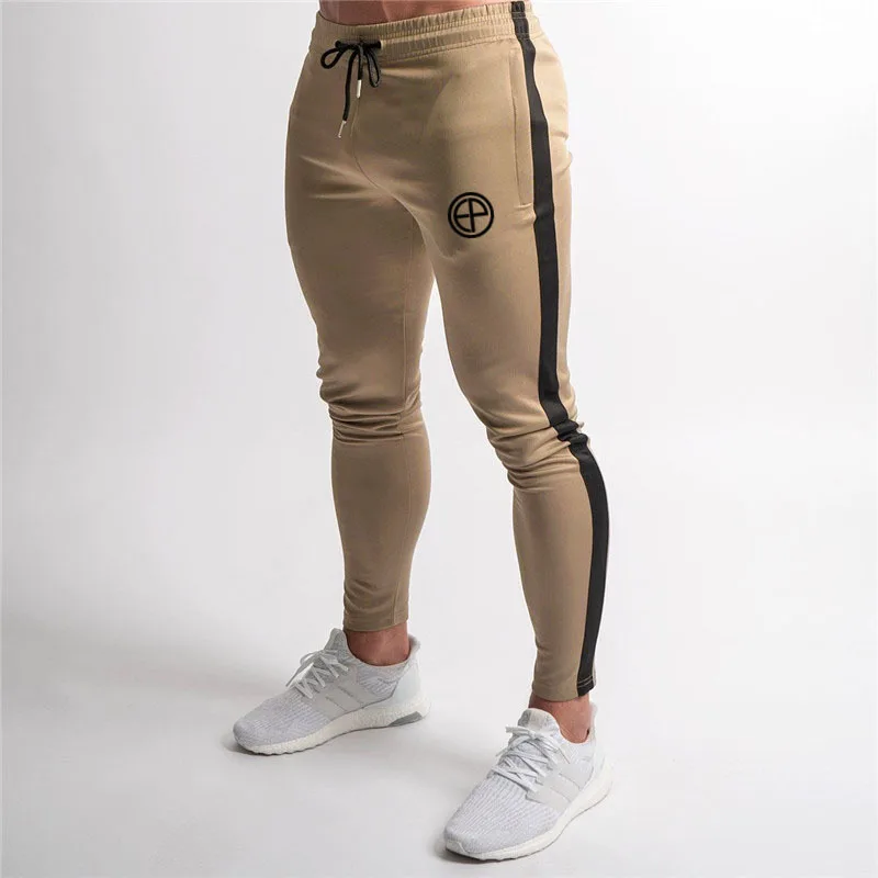 New Cotton patchwork Jogging Mens Running Sport Pants Bodybuilding Sportswear Sweatpants Men Fitness Joggers Gym Trousers