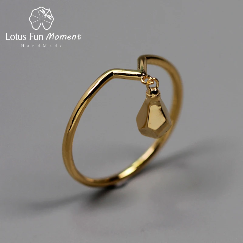 Lotus Fun Moment Real 925 Sterling Silver Handmade Fashion Jewelry