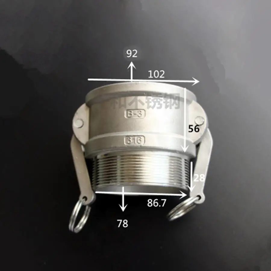 4 &quotBSPT Male x Socket Type B Camlock БЫСТРОРАЗЪЕМНАЯ муфта 304 Stianless кулачковая канавка для