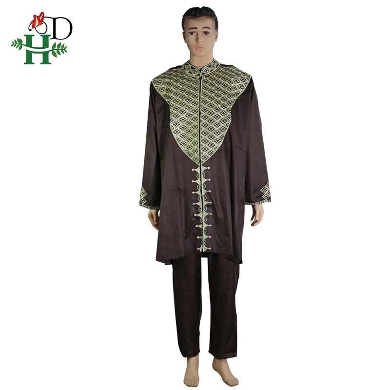 H & D Dashiki/мужская одежда Bazin Riche Одежда в африканском стиле Ropa Africana Hombre Комплект из