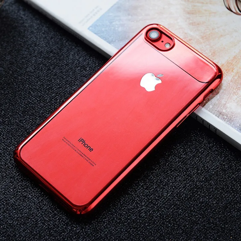 PC Hard Case for iPhone 7 Cover for iPhone7 Portefeuille Coque Ultra Thin Protective 360 Luxury Brand Cases Red Gold Accessories (2)