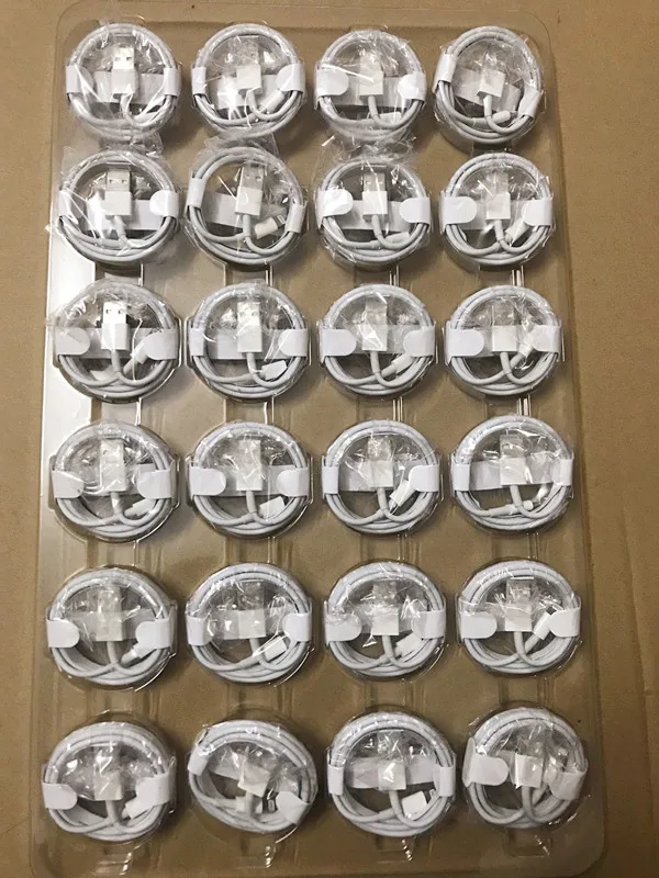 

50pcs/lot New packaging box 100% Genuine Original 1m/3ft E75 Chip Data USB charger Cable for Foxconn i7 6 6s 5 With green label