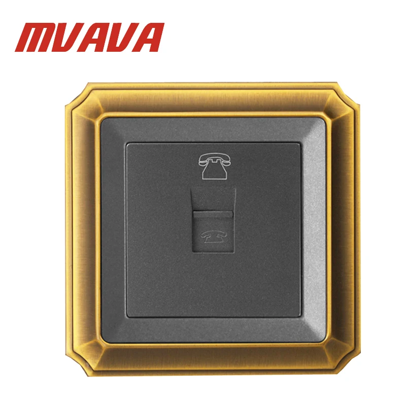 

MVAVA Electric Wall Single Universal telephone socket Wall Mount tel Socket, Home Office Decorative Plug outlet,Free shipping!