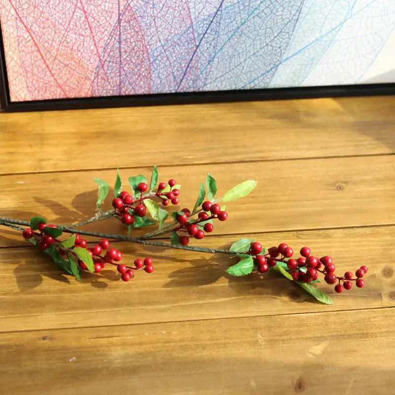 Искусственный цветок рождественские ягоды цветок для Рождественского украшения дома DIY моделирование цветок Свадебная вечеринка поддельные цветы