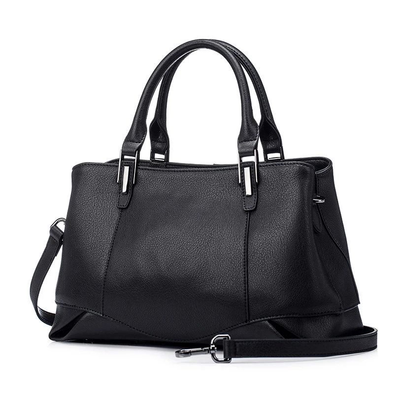 New casual fashion loading and unloading handle women leather handbags atmosphere wild shoulder slung middle-aged mother bag