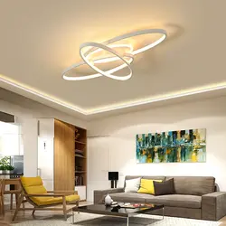 Коричневая/белая современная светодиодная люстра для гостиной, кровати, комнаты, алюминия, креативный домашний светодиодный хрустальная
