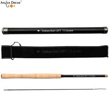 

12 / 13FT Tenkara Fly Rod with Spare Tip Telescoping Fishing Pole Carbon Fiber Fly Fishing Rod