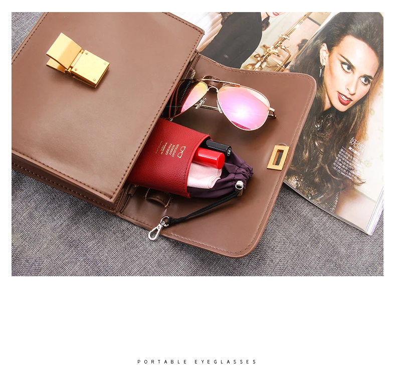 MINIMUM PU Rope Push-Pull Closure Sunglasses Bag Lightweight Waterproof Cloth Glasses Case Hook Waterproof Leather Box2