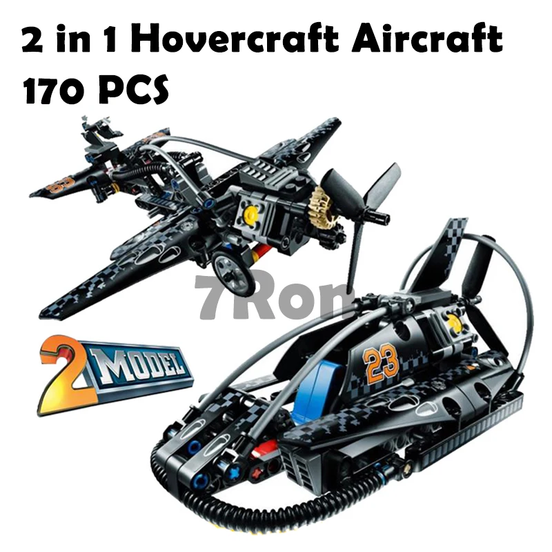 

Model building kits 3361 Compatible Technic 42002 2 in1 Hovercraft Aircraft Blocks Educational DIY Bricks toys hobbies
