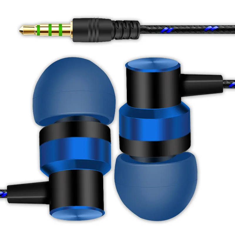3,5 мм бас стерео проводные наушники-вкладыши спортивные металлические наушники для смартфонов для Android телефона без микрофона снижают уровень шума - Цвет: 5
