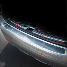 2016 Car Styling Stainless Steel Outer Rear Bumper Trunk Fender Door Sill Plate Protector Guard Covers For Volvo XC60 2009-2015 high quality stainless steel rear windowsill panel rear bumper protector sill for hyundai tucson 2015 2016 2017 2018 car styling
