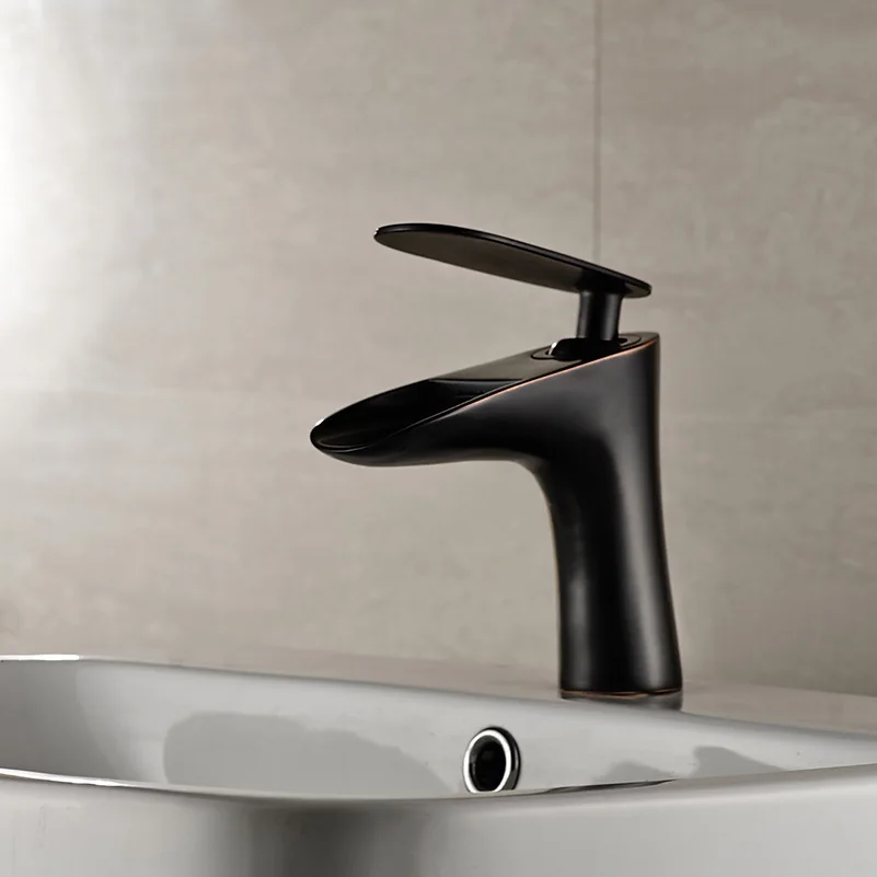 FLG Oil rubbed bronze basin faucet soild brass bathroom vessel sink tap