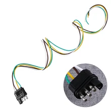 Прочный 4-путь плоским Разъем гнездо 4 провод плоский расширение для трейлер