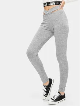 

new fashion 2020 hot leggings elastic waist grey women leggings EBD4098
