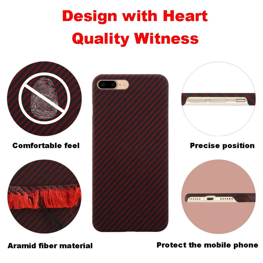 

Ultra Thin Colorful Aramid Fiber Case for iPhone X Cover Matte Rubber Carbon Fiber Pattern for iPhone 7 8 7 Plus 8 Plus Case