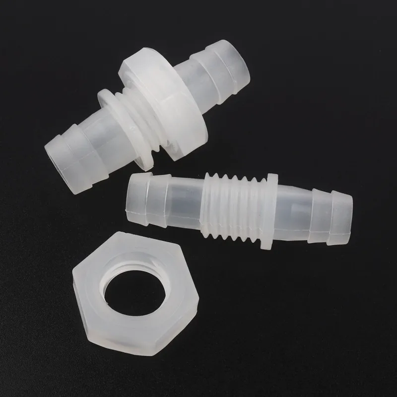 

5pcs M12~M16 Thread 8~12mm Pagoda Joints PP Straight Connectors Hex Nut Aquarium Fish Tank Air Pump Fittings Water Hose Parts