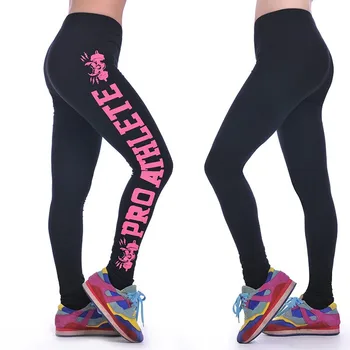 

Godier Black Color Patchwork Letter Printing Leggings Fitness Pants Trousers Legins Big Size Elasticity Women Mesh Leggings 328