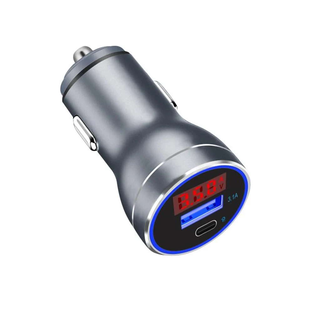 VEHEMO usb type-C QC3.0 Автомобильное устройство для быстрой зарядки автомобильное зарядное устройство Быстрая зарядка MP3 Быстрая зарядка портативный автомобильный адаптер зарядного устройства