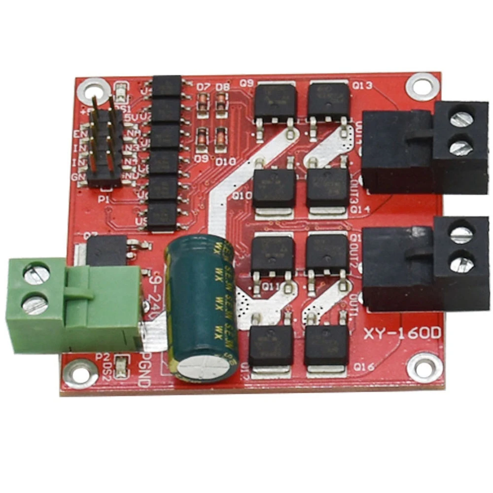 

ABKM Hot 7A 160W Metal Dual Dc Motor Drive Module Positive Negative Pwm Speed L298 Logic Xy160D