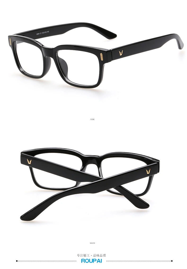 Ретро прямоугольные солнцезащитные очки, оптическая оправа, прозрачные линзы, черные очки, леопардовые квадратные очки, оправа для очков для женщин и мужчин