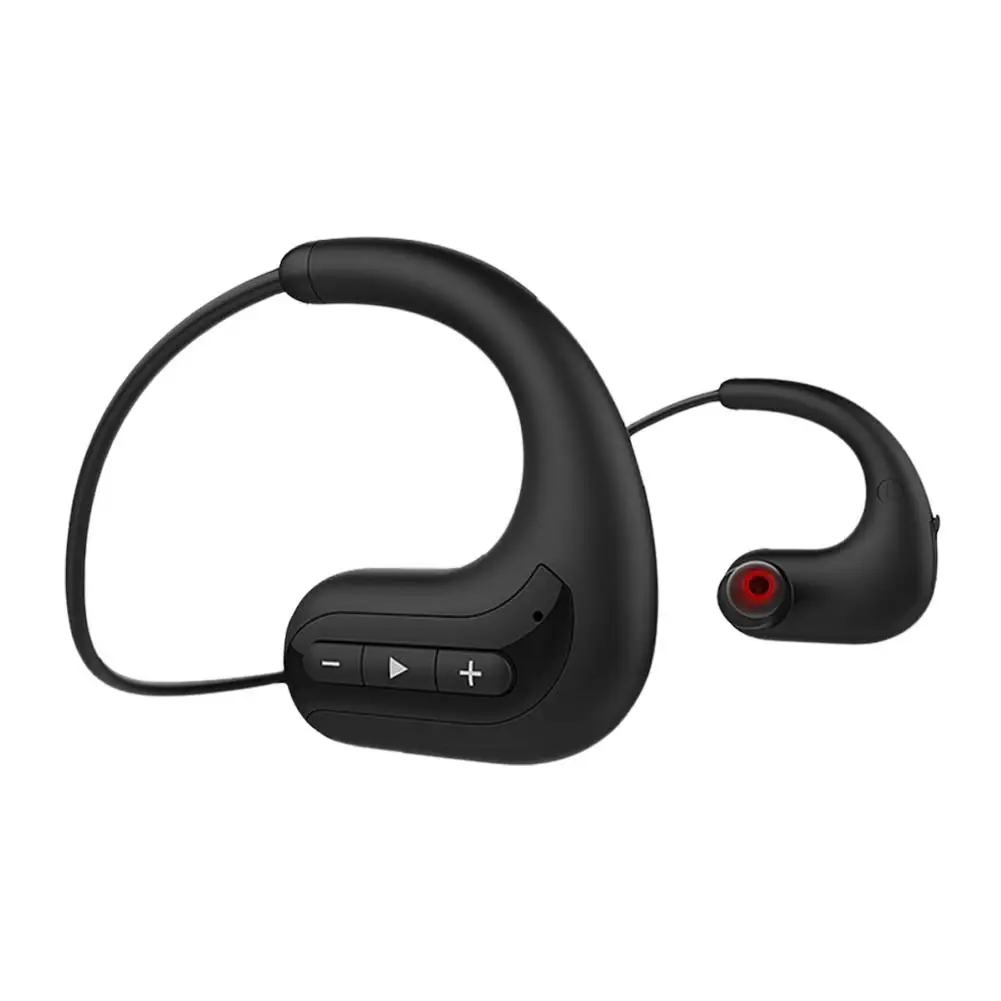 

S12 Wireless Bluetooth Stereo Earphone 8G Memory 8 Level Waterproof Head Mounted Sports Swimming Earbud Earphone with Card