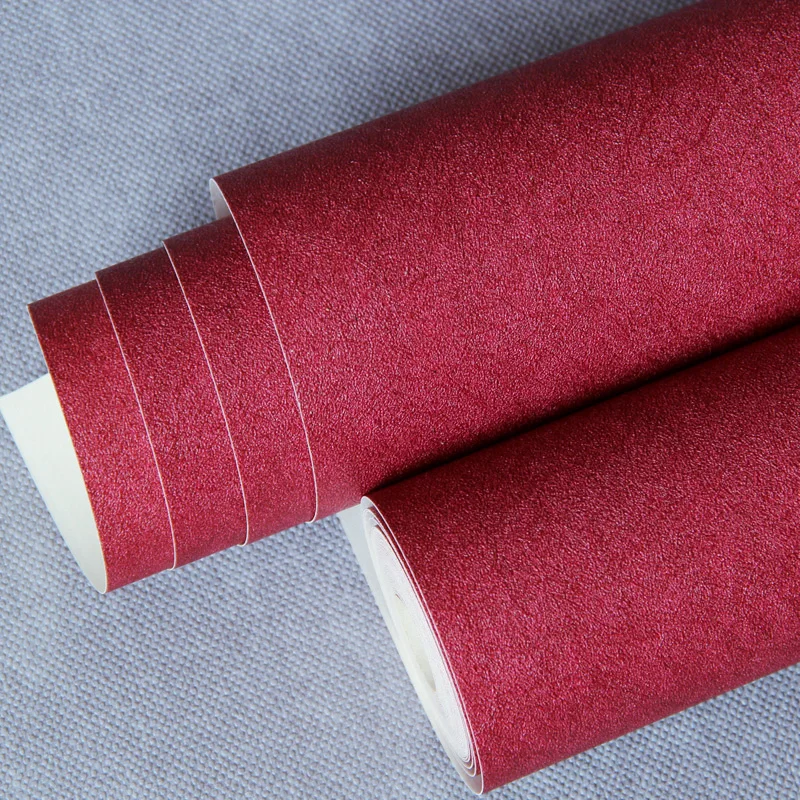 Pure Colour Wallpaper Red Warm Bedroom Sitting Room TV Sofa Background Home Wall Paper Roll 50 pcs lot 22 10 8cm western style restore ancient ways business affairs colour pure blank 5 number kraft paper envelope