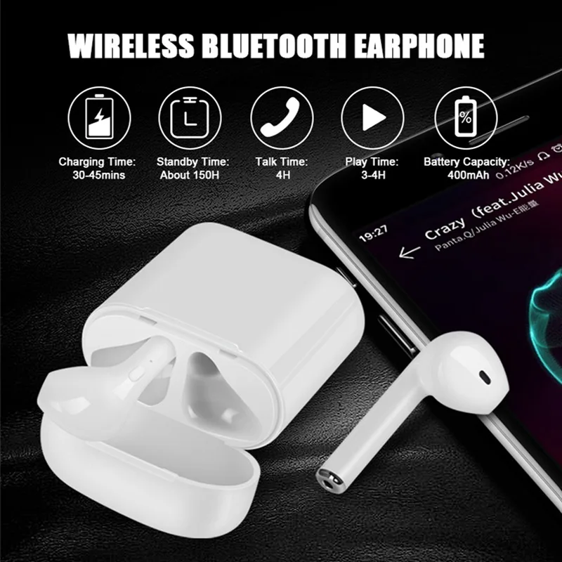 

VTIN i9 Wireless Bluetooth Earphone Bluetooth 5.0 Built-in Microphone CVC6.0 Noise Reduction HD Stereo White with Button Control
