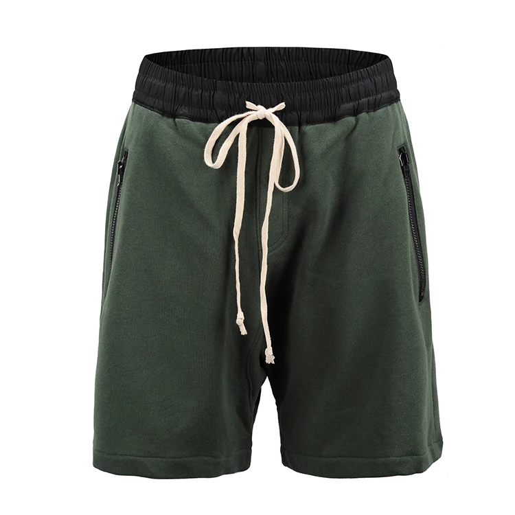 Высокие уличные однотонные шорты модные армейские зеленые хаки черный цвет уличная Мужская хип-хоп повседневные шорты Винтажный стиль лето