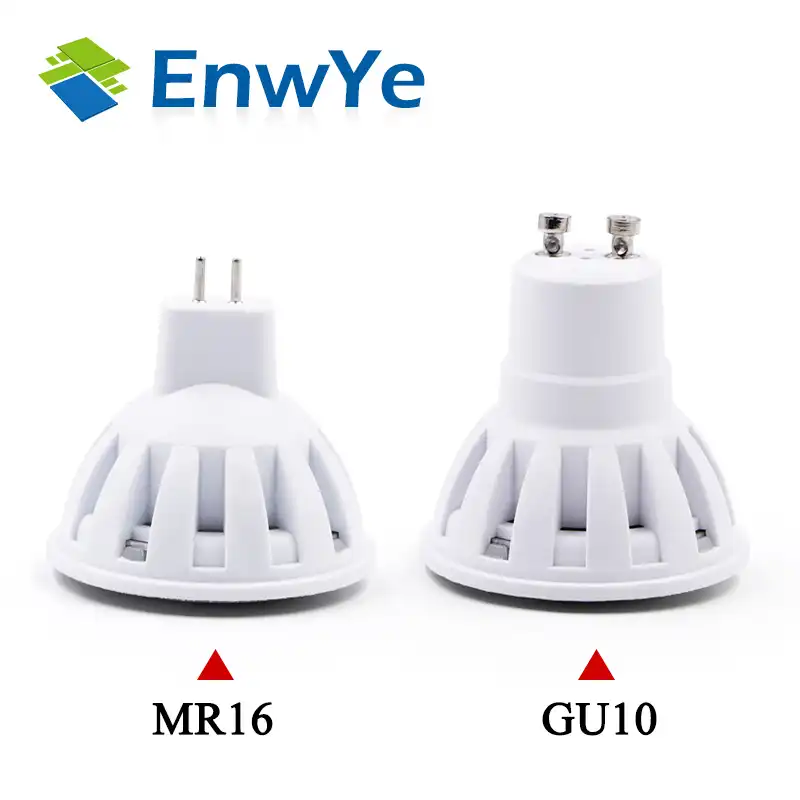 EnwYe светодиодный светильник GU10 MR16 светодиодный лампы 2 Вт, 3 Вт, 4 Вт, 5 Вт, 6 Вт, 220 В лампада светодиодный конденсаторный лампа диффузии прожект...