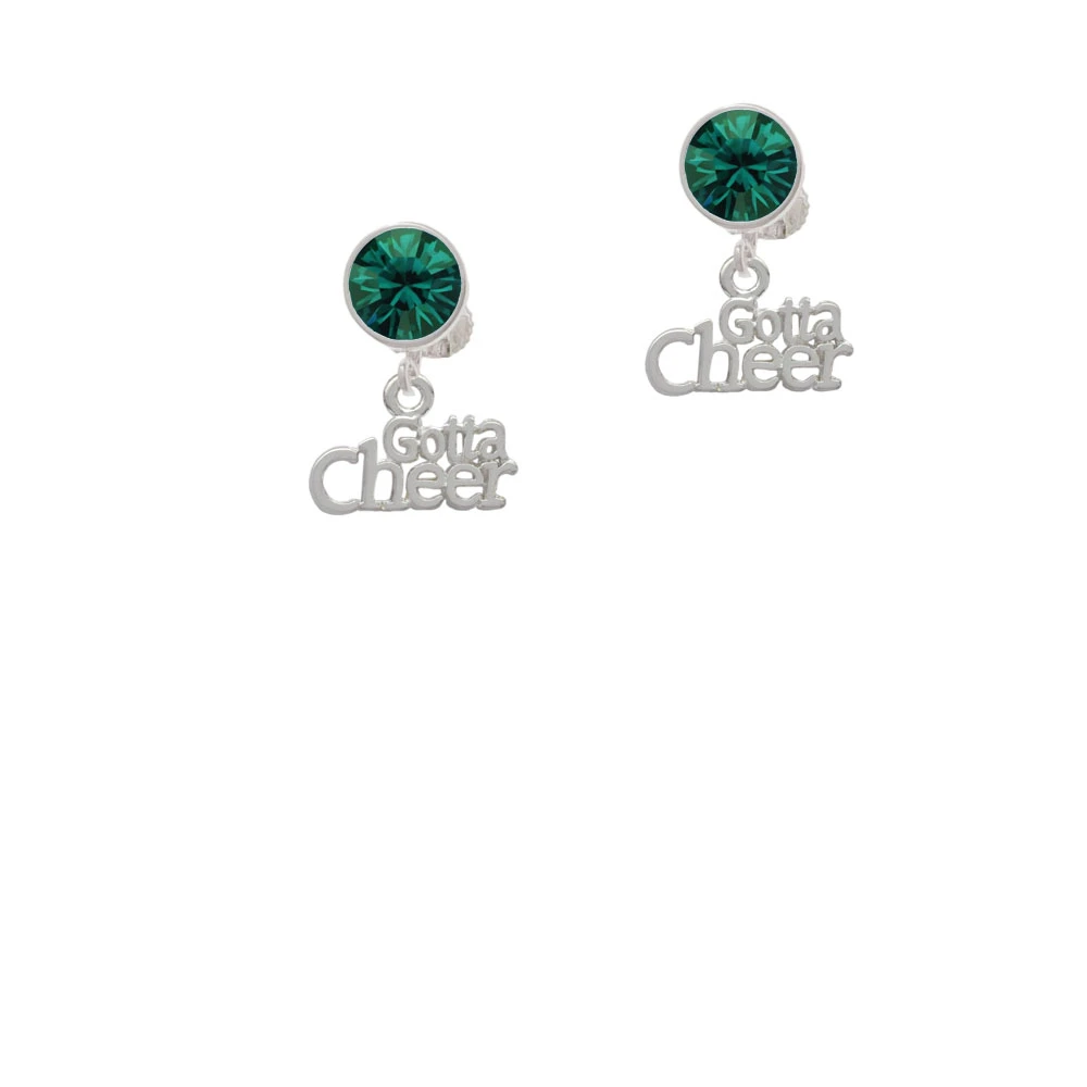 Gotta Cheer Crystal Clip On Earrings (5)