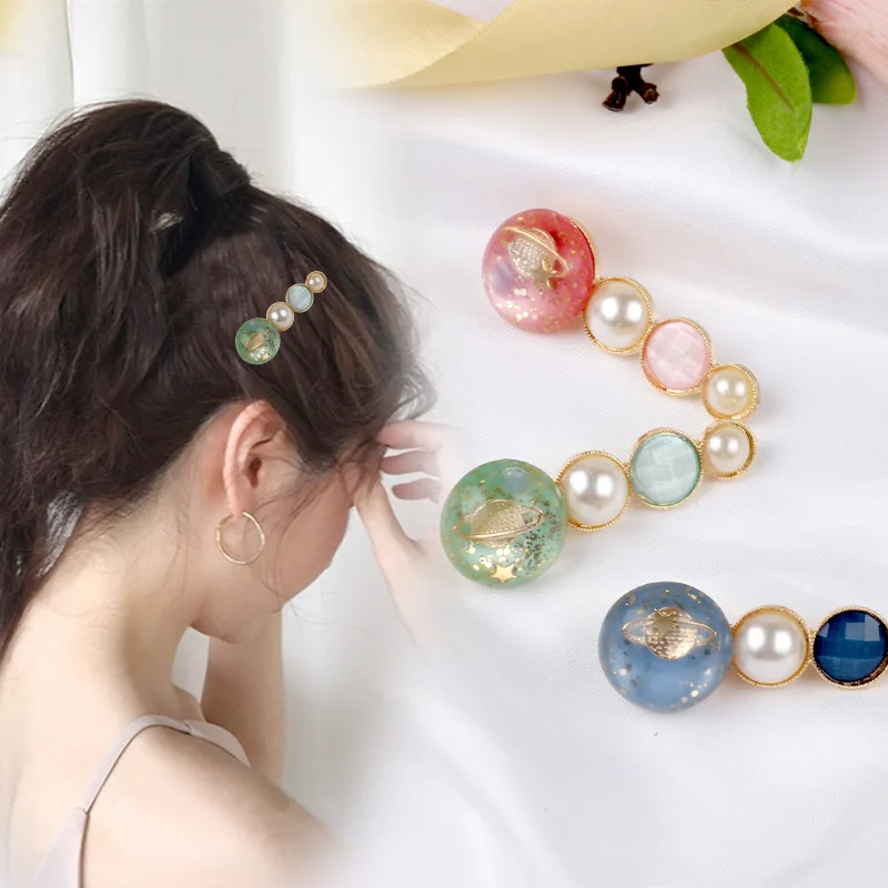 High Quality Acetate Hairpins Starry Sky Women Barrettes Hairband Hair Accessories For Girls Comb Pin Hair Clip Vintage Headwear (1)