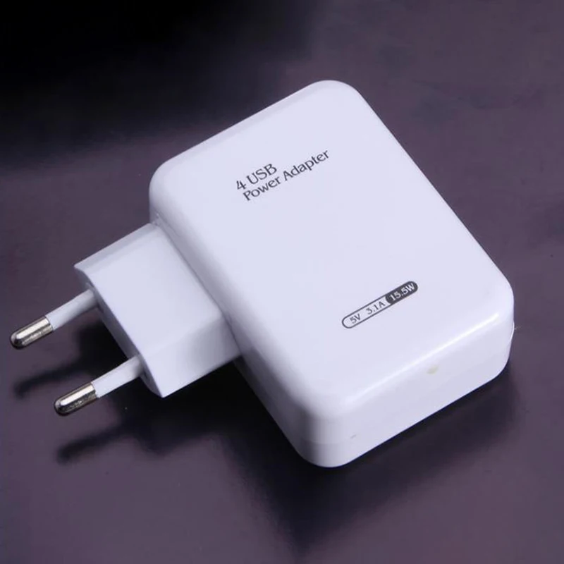 

4 USB Ports Power Adapter Universal Charging Travel Charger Onvenient Fast Charge AC100-240V Power Adapter 5 V Dropping Shipping