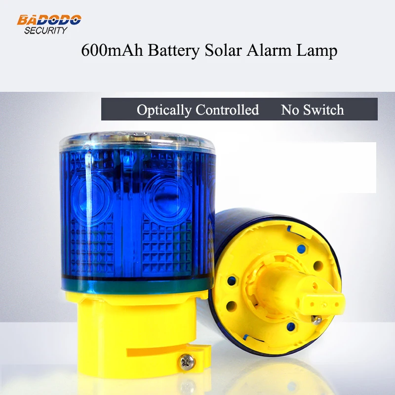 

Rain-proof Optical Controlled No Switch Solar Warning alarm lamp light Safety Signal Beacon emergency traffic Alarm Lamp A LED