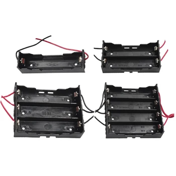 

1Pcs 1x 2x 3x 4x Parallel Battery Box With Wire Lead ABS Rechargeable Battery Shell Series Connection DIY Batteries Holder