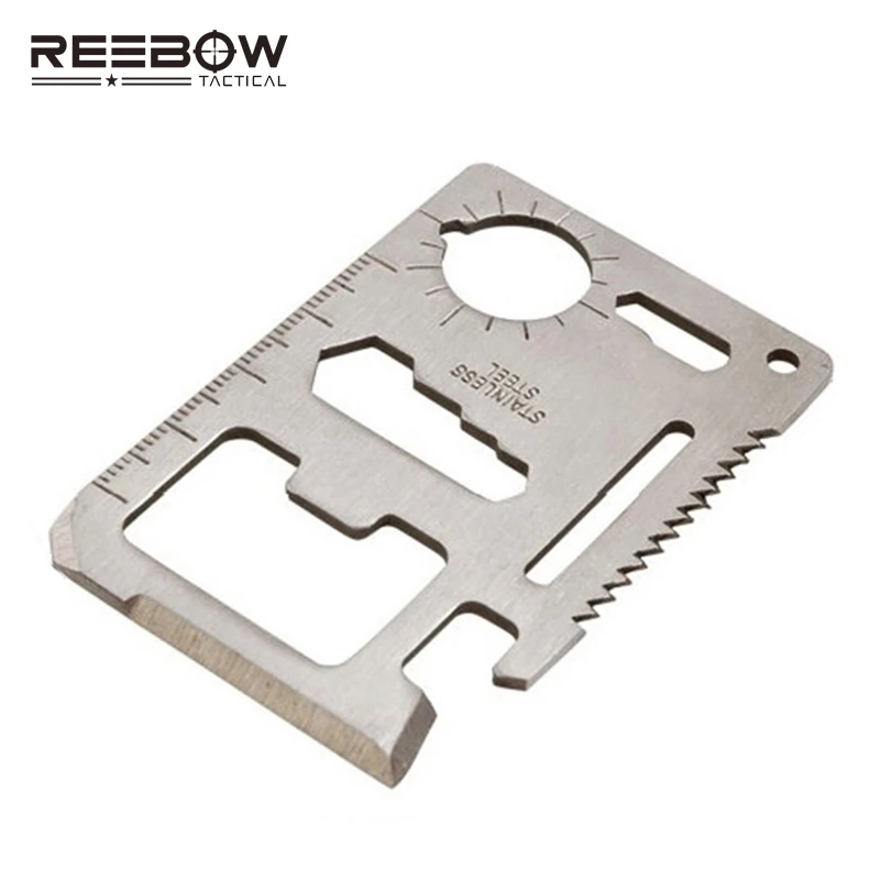 

Outdoor multifunction stainless steel card edc tool camping universal life-saving tool switzerland saber pocket card multi tool