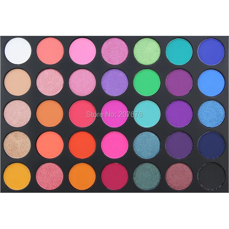 SEPROFE 35 Color Eyeshadow Pallete Gorgeous Silky Powder Professional Nature Make up Palette Smoky Warm Matte Shining Eye Shadow