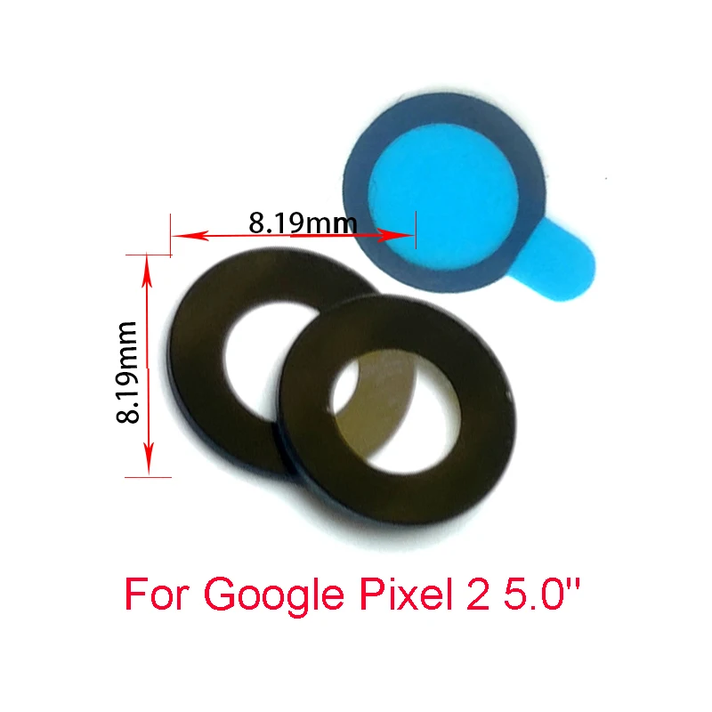 2 шт./лот, стекло для задней камеры для Google Pixel 2 XL 5," 6,0" стекло для задней камеры с клеем высокое качество