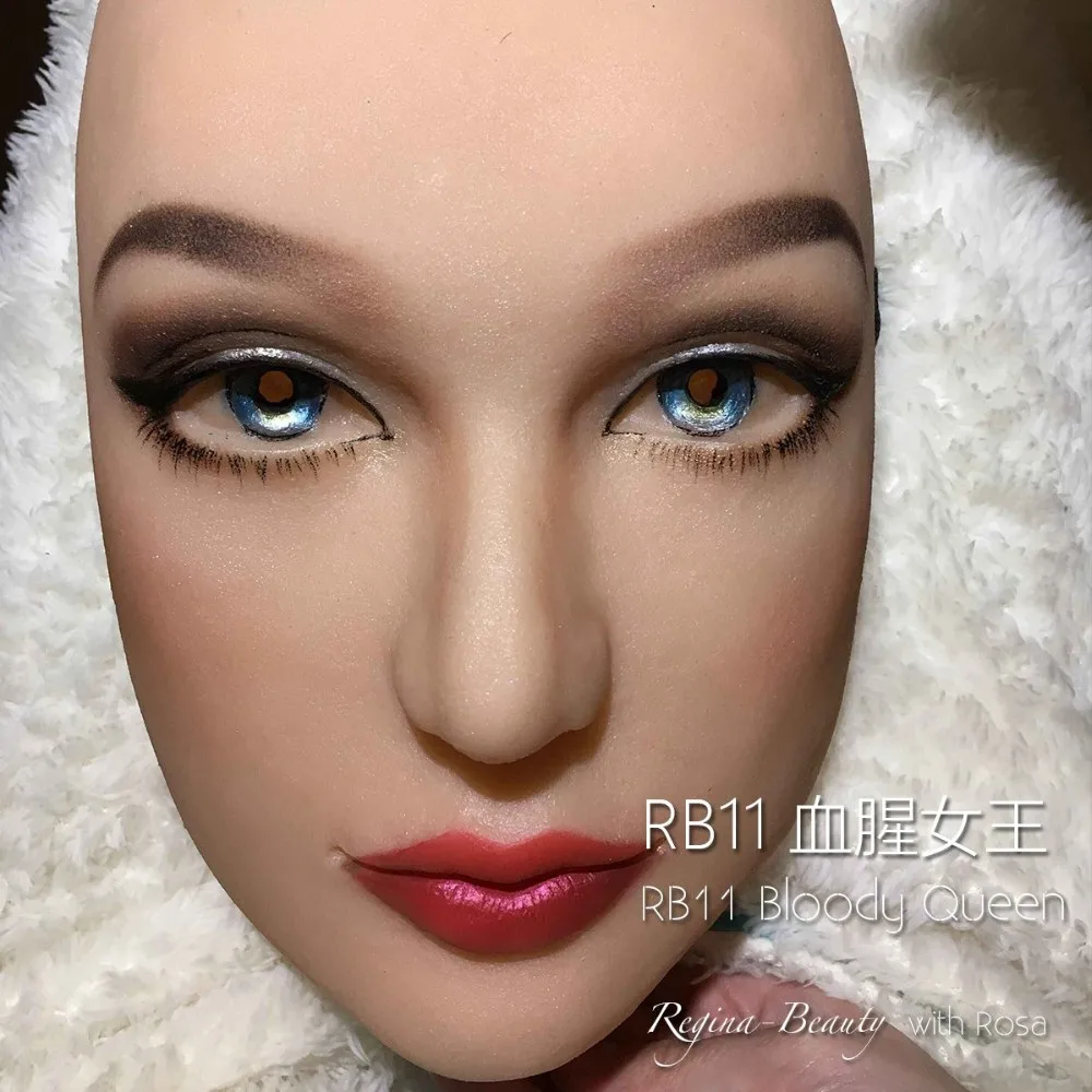 

Quality (CM806)Luxury Custom Bloody Queen Makeup With DMS Mask Rose Handmade Soft Material Half Face Female crossdress Mask