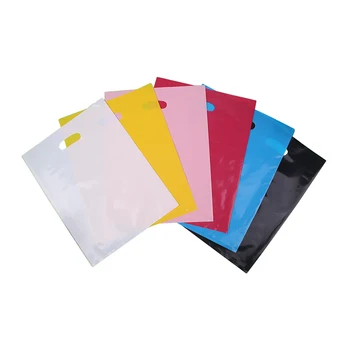 

Colorful Large Plastic Shopping Bags with Handle, Festival gift bag package