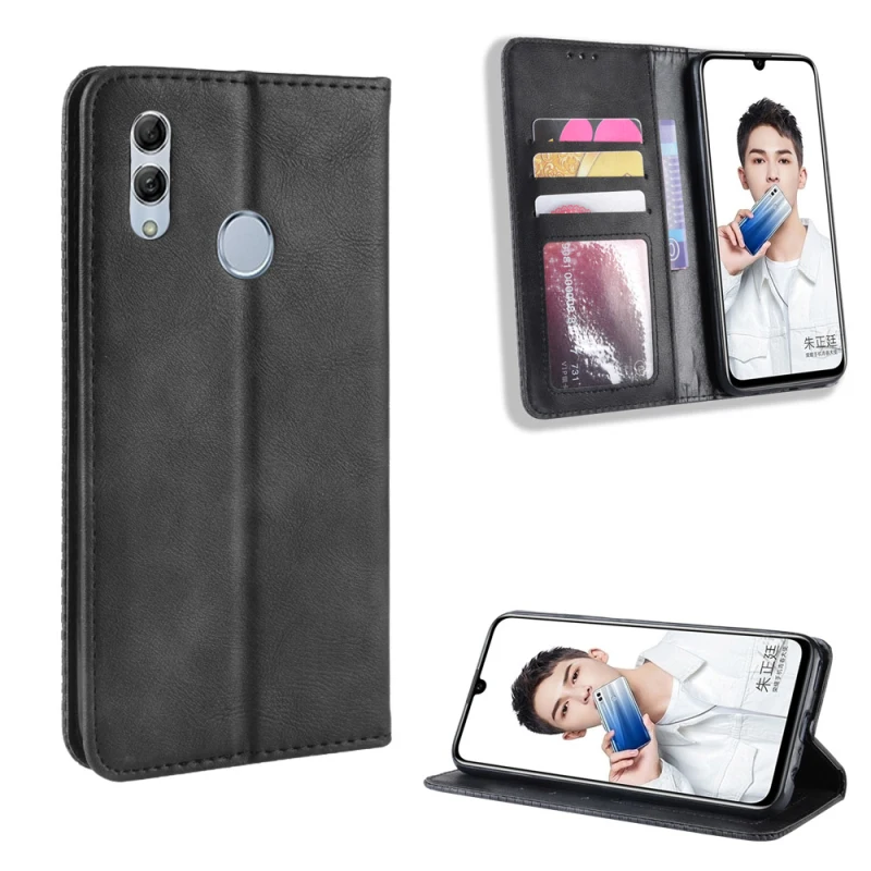 

For Huawei Honor 10 lite case with magnet leather flip stand phone case for P smart 2019 cover