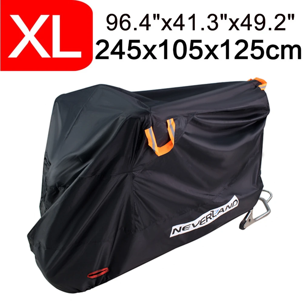 

XL 245x105x125cm 210D Waterproof Motorcycle Covers Dust Snow Rain Sun Outdoor Portector Resistant Cover Coat For Protect