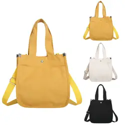 Модная новая женская сумка на плечо Повседневная парусиновая сумка-шоппер сумка-мессенджер сумка-мешок плотная большой вместимости цвет