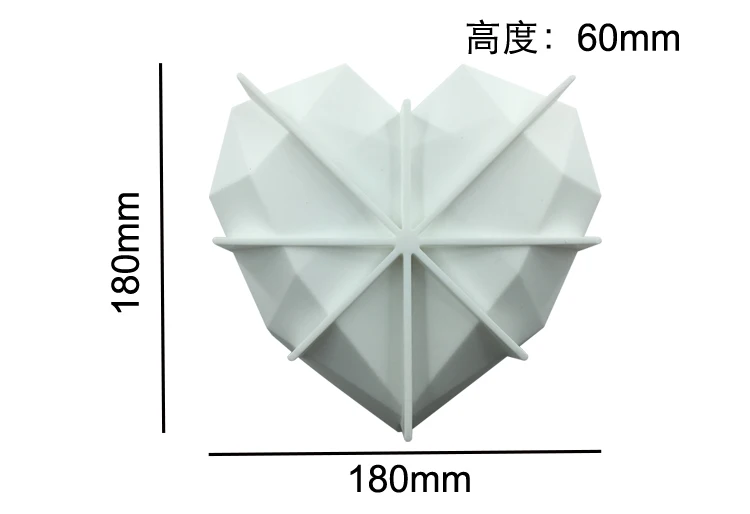 Алмазное сердце силиконовые формы для торта французский мусс формы десерты силиконовые формы торт модель-заготовка высокая термостойкость