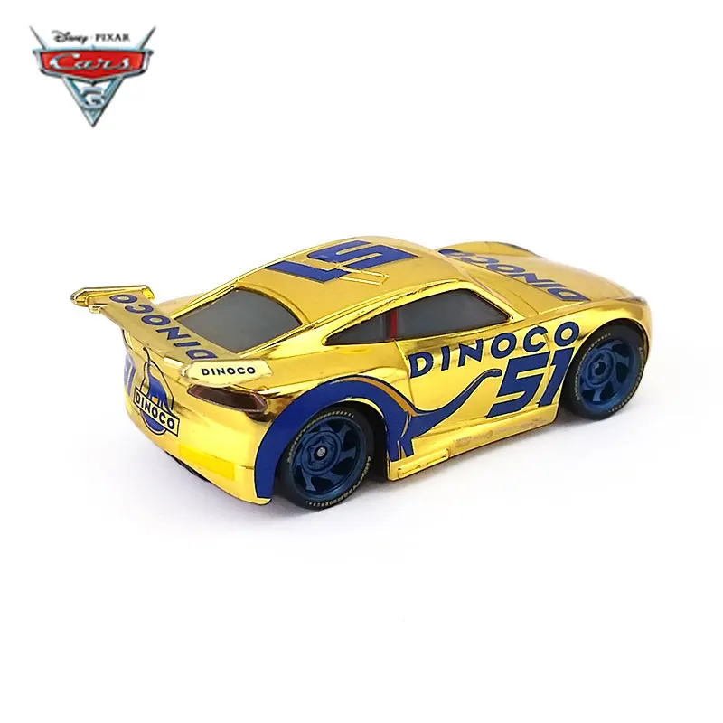 В игрушечном автомобиле Disney Pixar Cars 3 Golden Dinoco 51 Lightning McQueen детская развивающая
