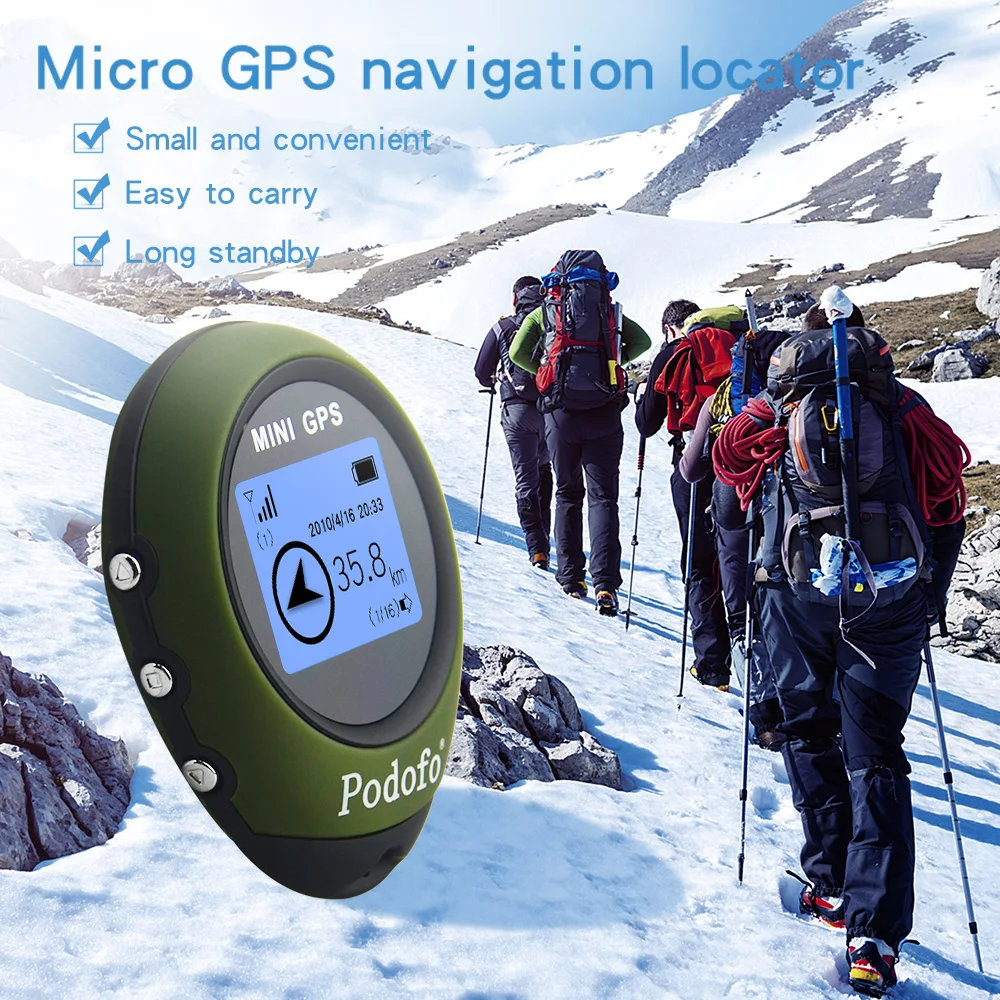 مصغرة المحمولة المحمولة المفاتيح GPS المقتفي G0077 GPS تتبع أداة الاستطلاعية محدد البوصلة ل في الهواء الطلق الرياضة السفر