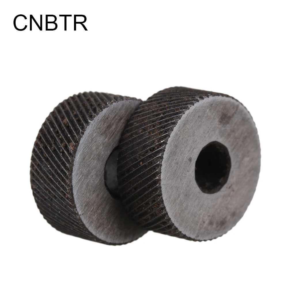 

CNBTR 2PCS 0.8mm Pitch Diagonal Coarse 19mm OD Steel Knurling Wheel Tool Roller Tool